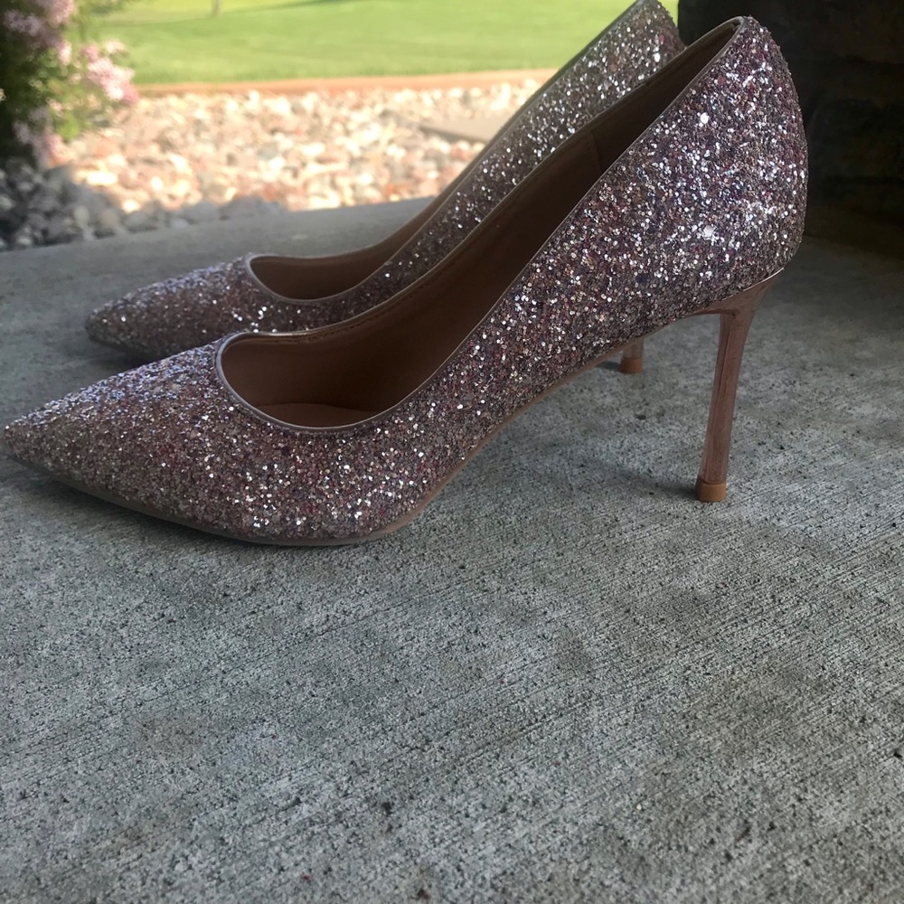 Never worn rose gold/blush heels!